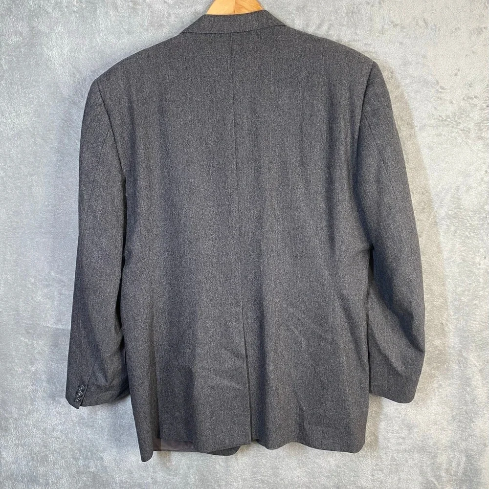 Ermenegildo Zegna Sport Coat Mens IT 56‎ US 46 Charcoal Gray Wool Blazer Italy